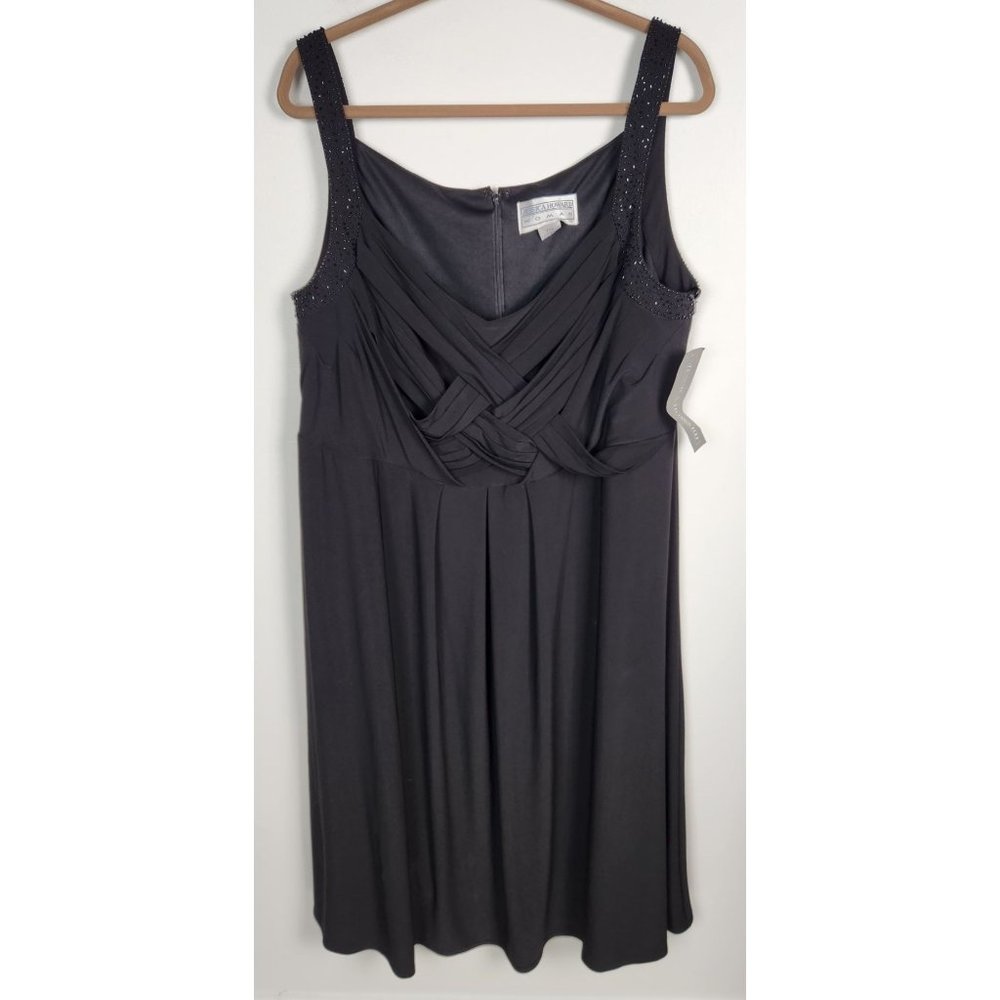 Jessica Howard Woman Sz. 20W Black Knee Length Sleeveless Dress NWT
